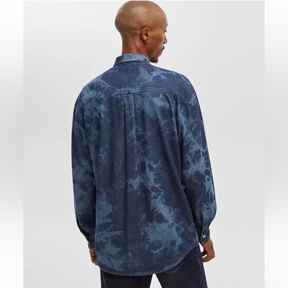 Mode of One Relaxed Fit Denim Shirt Macy’s - Picture 5 of 12